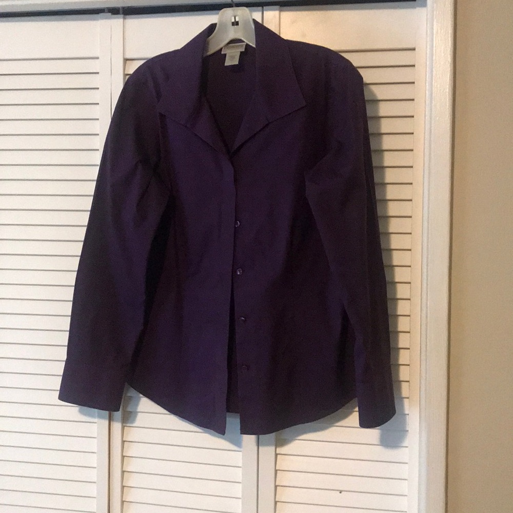 Long sleeve purple blouse